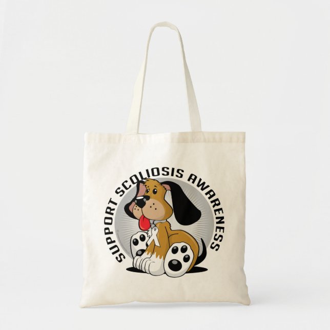 Scoliosis Dog Tote Bag (Front)