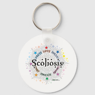 Scoliosis Lotus Key Ring