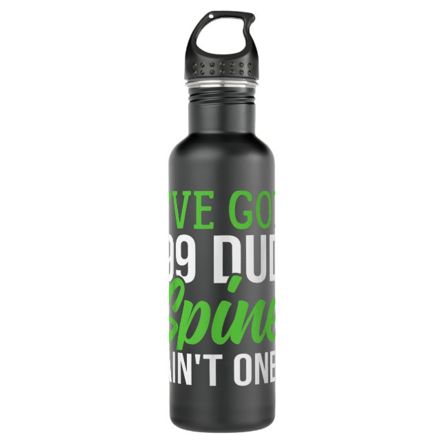 Scoliosis Survivor Spinal Injury Ribbon Scoliosis  710 Ml Water Bottle (Front)