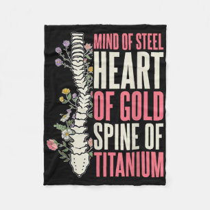 Scoliosis Warrior Scoliosis Surgery Recovery  Fleece Blanket