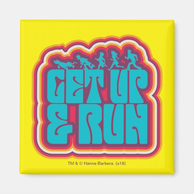 Scooby and the Gang "Get Up & Run" Graphic Magnet (Front)