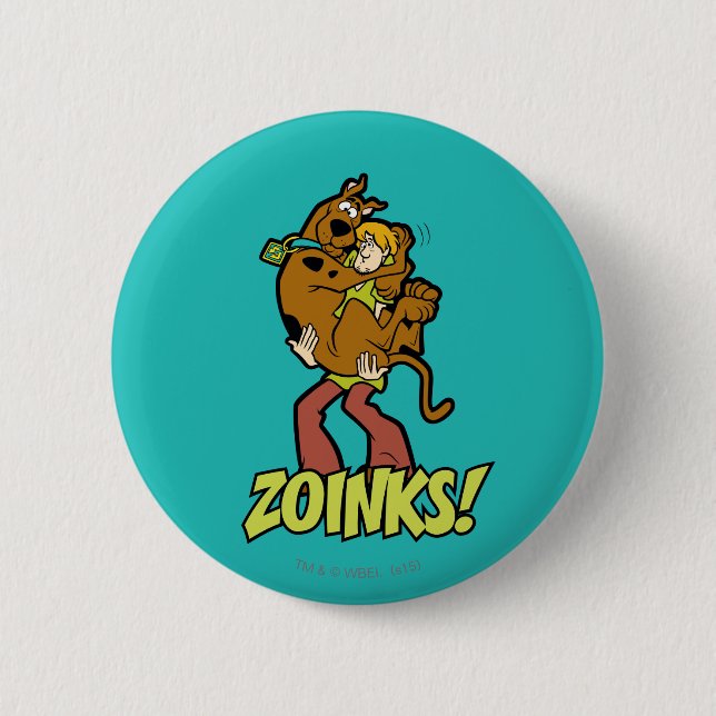 Scooby-Doo and Shaggy Zoinks! 6 Cm Round Badge (Front)