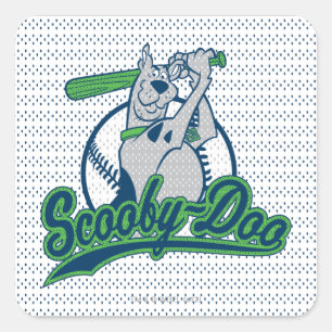 Scooby-Doo Baseball Logo Square Sticker