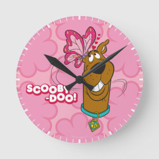 Scooby-Doo Butterfly Kisses Round Clock