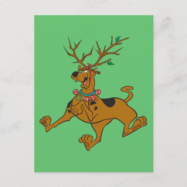 Scooby-Doo Christmas Holiday Antlers Postcard (Front)