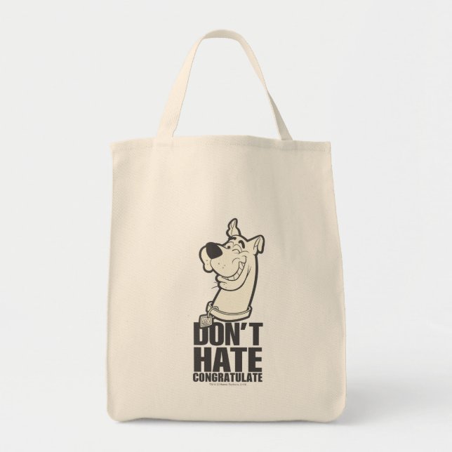 Scooby-Doo "Don't Hate, Congratulate" Graphic Tote Bag (Front)