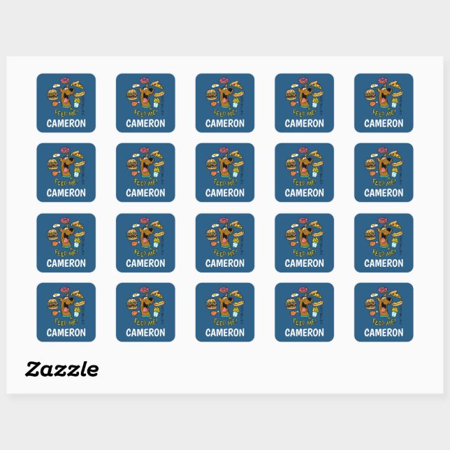 Scooby-Doo Feed Me! Square Sticker (Sheet)