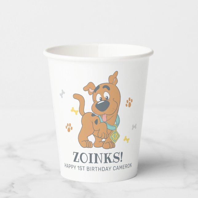 Scooby-Doo First Birthday Paper Cups (Left)