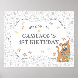 Scooby-Doo First Birthday Welcome Poster