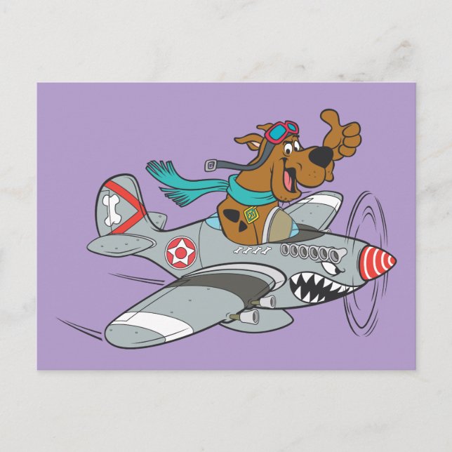 Scooby-Doo Flying Plane Postcard (Front)