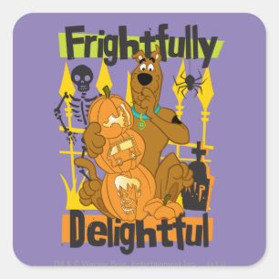 Scooby-Doo Frightfully Delightful Square Sticker