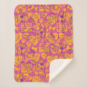 Scooby-Doo   Funky Flower Pattern Sherpa Blanket