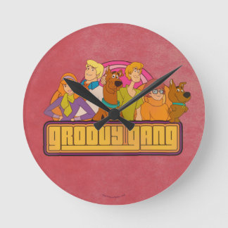 Scooby-Doo | "Groovy Gang" Retro Cartoon Graphic Round Clock