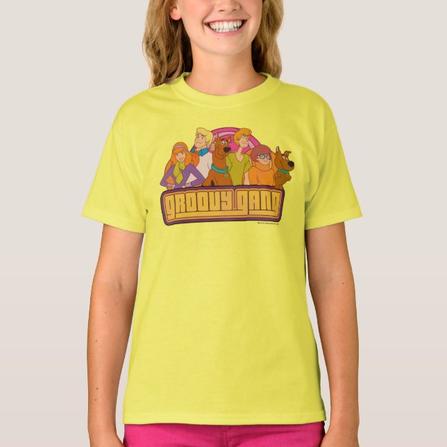Scooby-Doo | "Groovy Gang" Retro Cartoon Graphic T-Shirt (Front)