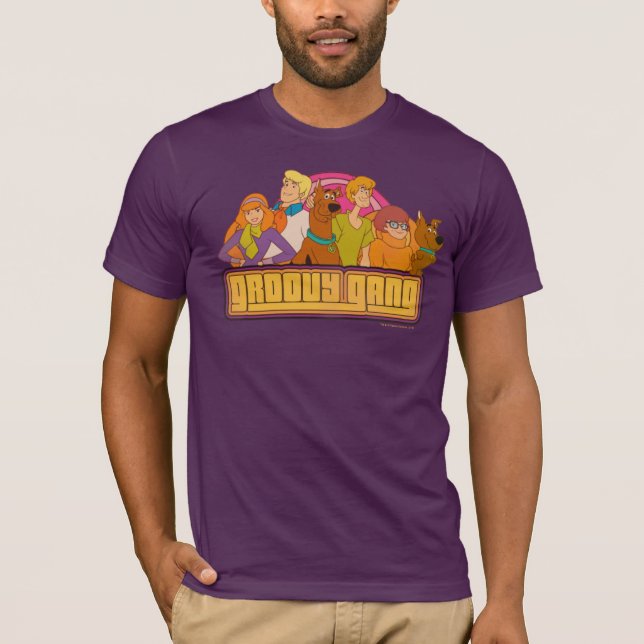 Scooby-Doo | "Groovy Gang" Retro Cartoon Graphic T-Shirt (Front)