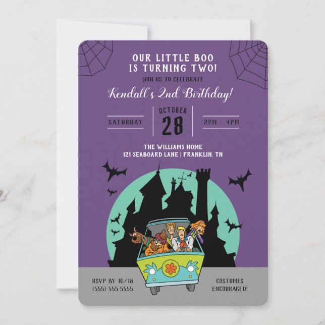 Scooby-Doo | Halloween 2nd Birthday Invitation (Front)