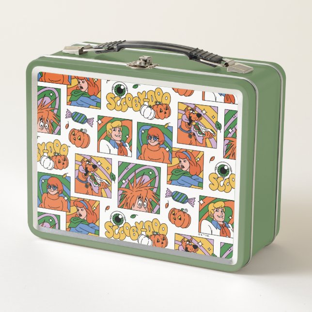 Scooby-Doo Halloween Photos Pattern Metal Lunch Box (Front)
