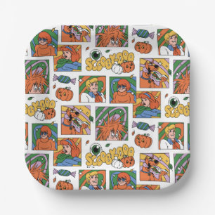 Scooby-Doo Halloween Photos Pattern Paper Plate