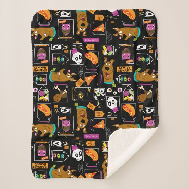 Scooby-Doo | Halloween Scooby-Doo Pattern Sherpa Blanket (Front)