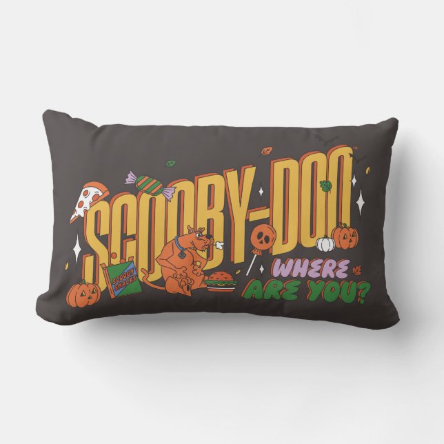 Scooby-Doo Halloween Snack Logo Lumbar Cushion (Front)