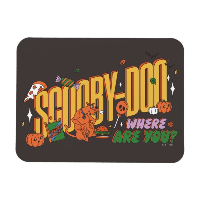 Scooby-Doo Halloween Snack Logo Magnet (Horizontal)