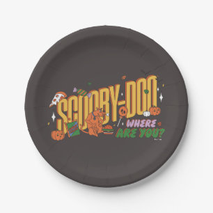 Scooby-Doo Halloween Snack Logo Paper Plate