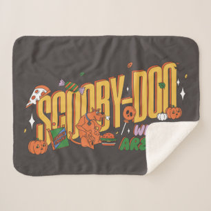 Scooby-Doo Halloween Snack Logo Sherpa Blanket