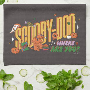Scooby-Doo Halloween Snack Logo Tea Towel