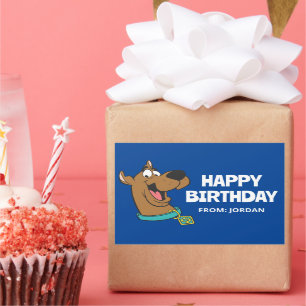 Scooby-Doo Happy Face   Happy Birthday Rectangular Sticker