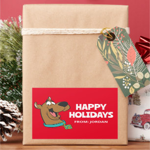 Scooby-Doo Happy Face   Personalised Rectangular Sticker