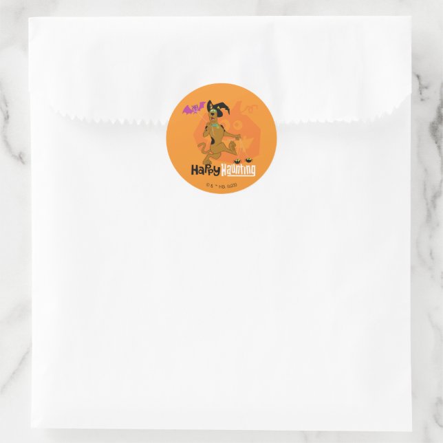 Scooby-Doo | Happy Haunting Classic Round Sticker (Bag)