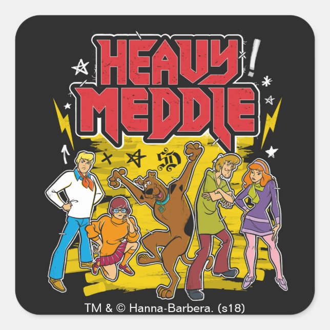 Scooby-Doo | "Heavy Meddle" Graphic Square Sticker (Front)