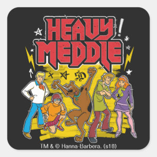 Scooby-Doo   "Heavy Meddle" Graphic Square Sticker