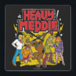 Scooby-Doo | "Heavy Meddle" Graphic Square Wall Clock<br><div class="desc">Check out Scooby-Doo and the gang posing for this metal music band inspired graphic: "Heavy Meddle".</div>