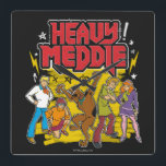 Scooby-Doo | "Heavy Meddle" Graphic Square Wall Clock<br><div class="desc">Check out Scooby-Doo and the gang posing for this metal music band inspired graphic: "Heavy Meddle".</div>