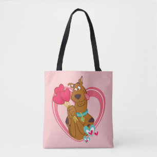 Scooby-Doo Holding Heart Lolipops Tote Bag
