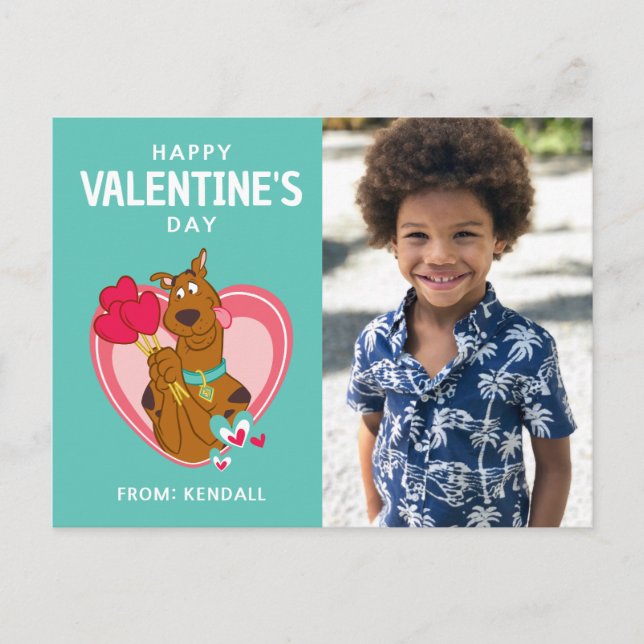 Scooby-Doo Holding Heart Lollipops Postcard (Front)