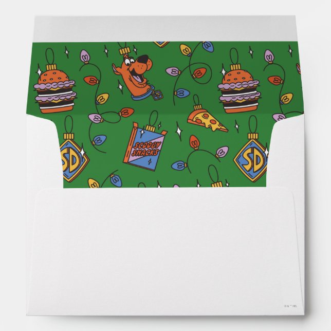 Scooby-Doo Holiday Snack Lights Pattern Envelope (Back (Bottom))