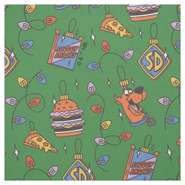 Scooby-Doo Holiday Snack Lights Pattern Fabric (Swatch)