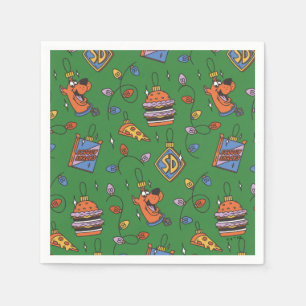 Scooby-Doo Holiday Snack Lights Pattern Napkin