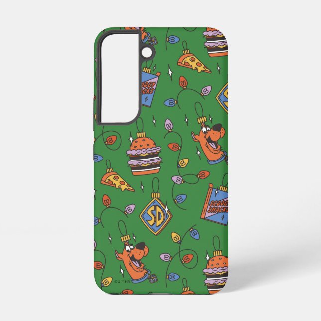 Scooby-Doo Holiday Snack Lights Pattern Samsung Galaxy S22 Case (Back)