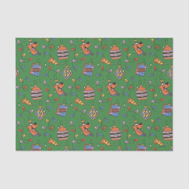 Scooby-Doo Holiday Snack Lights Pattern Tissue Paper (Front)