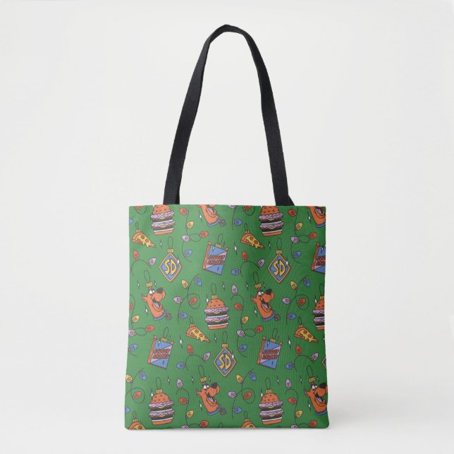 Scooby-Doo Holiday Snack Lights Pattern Tote Bag (Front)