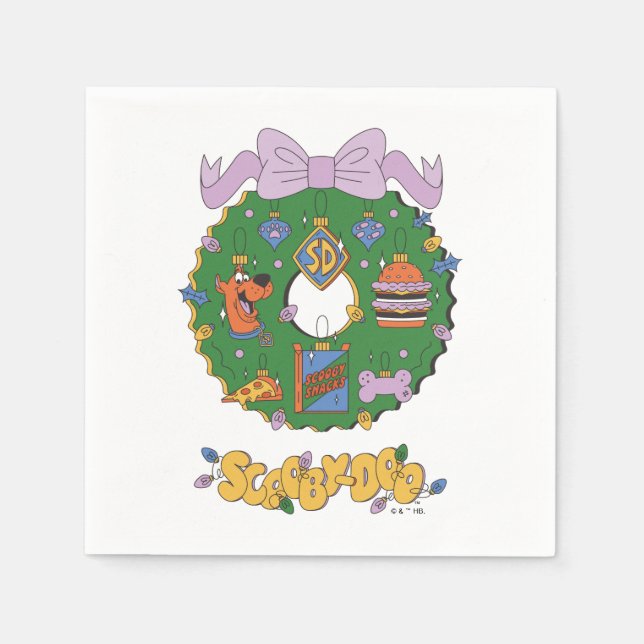 Scooby-Doo Holiday Snack Wreath Graphic Napkin (Front)