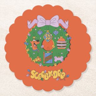 Scooby-Doo Holiday Snack Wreath Graphic Paper Coaster