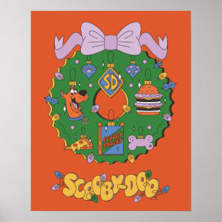 Scooby-Doo Holiday Snack Wreath Graphic Poster