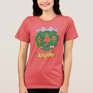 Scooby-Doo Holiday Snack Wreath Graphic Tri-Blend Shirt