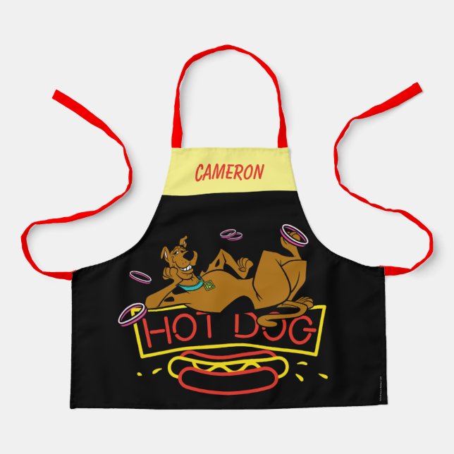 Scooby-Doo Hot Dog Neon Sign Apron (Front)