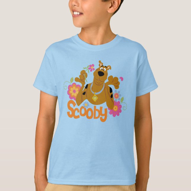 Scooby-Doo In Flowers T-Shirt (Front)