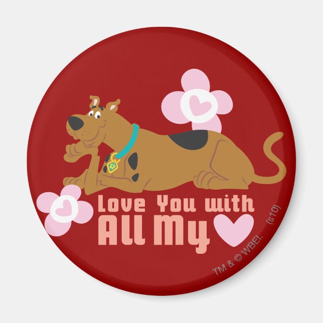 Scooby-Doo "Love You With All My Heart" Magnet (Front)